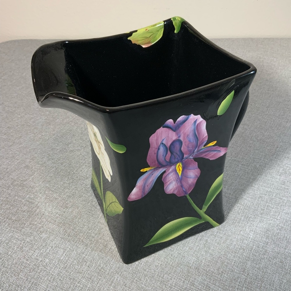 Pacific Rim Hand Painted Floral Pitcher/Vase